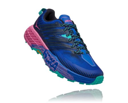 Hoka One One Speedgoat 4 Ženske Tekaški Čevlji Modra / Roza SI-017894F